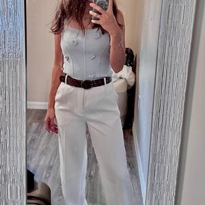 ZARA Elegant White Women's Palazzo Pants NWOT